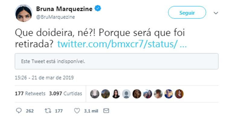 Bruna Marquezine rebate notícia envolvendo ela Neymar e Anitta (Foto reprodução)