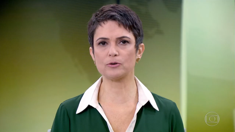 Sandra Annenberg no comando do Jornal Hoje (Foto: Reprodução/Globo)