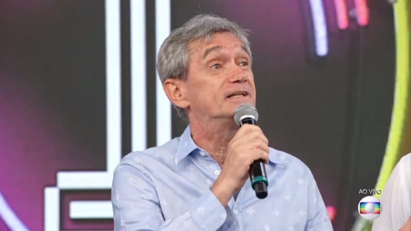 Serginho Groisman durante participação no Domingão do Faustão (Foto: Reprodução/Globo)