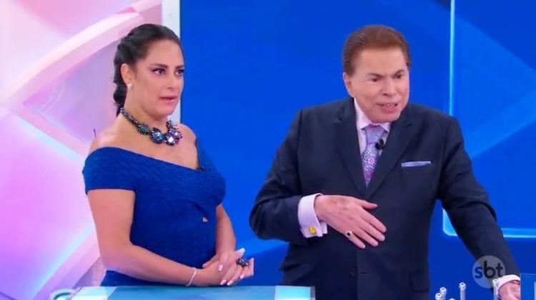 Silvio Santos e a filha Silvia Abravanel Imagem: Reprodução/SBT