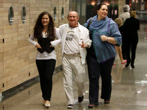 Lívia Aragão, Renato Aragão e Lilian Aragão (Foto: Reprodução)