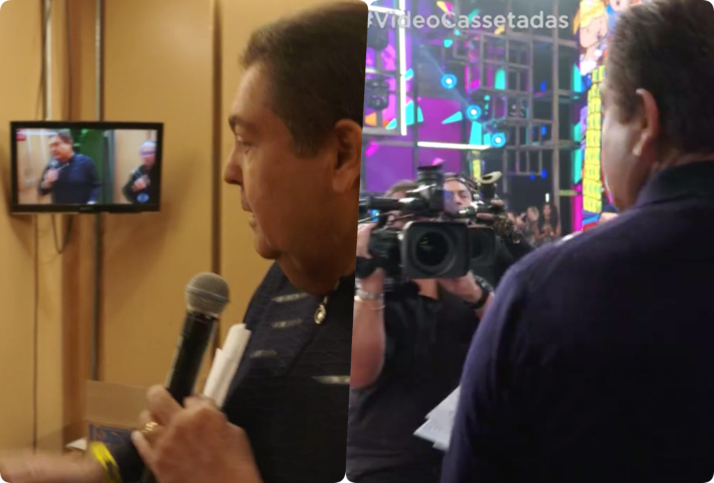 Faustão mostrou os bastidores da Globo e levou produção à loucura