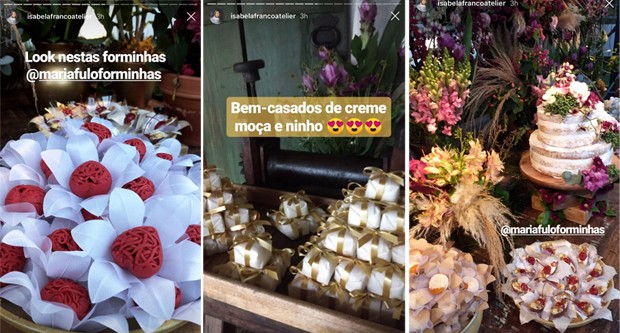 As imagens da decoração e docinhos foram divulgadas pela confeiteira responsável (Foto: Reprodução/Instagram)