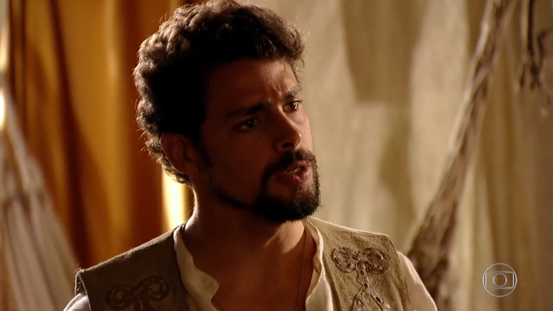 Cauã Reymond (Jesuíno) em cena de Cordel Encantado (Foto: Reprodução/Globo) Grazi Massafera