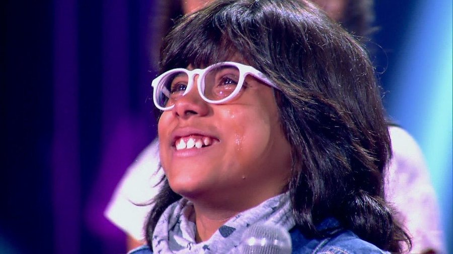 Pedro Henrique Miranda durante o The Voice Kids (Foto: Reprodução/Globo)