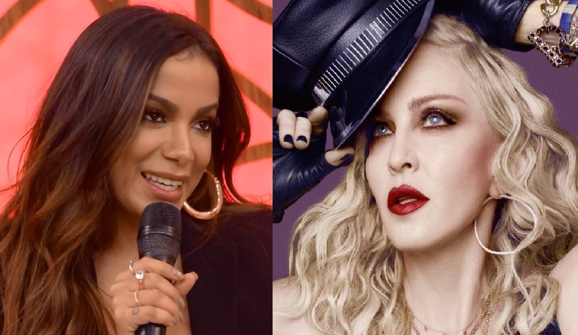 Anitta fará parceria com Madonna (Foto (à esquerda): Reprodução/ Globo - Foto Madonna: Divulgação)