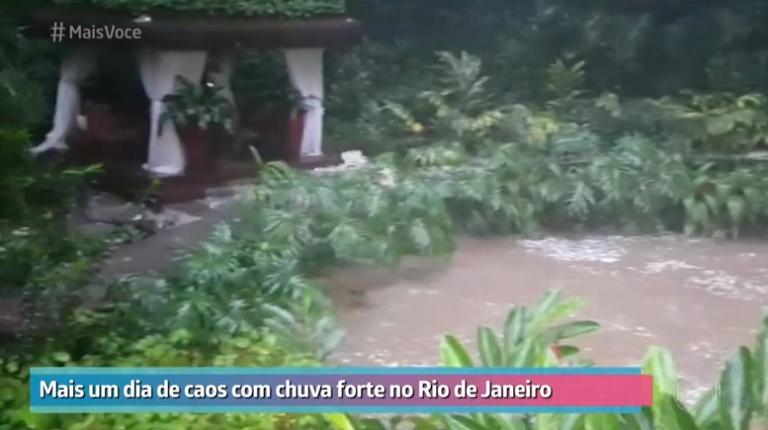 A Globo quase foi engolida pela chuva (Foto: Reprodução)