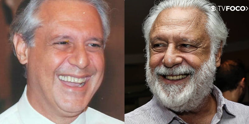 Antes e depois do ator Antonio Fagundes da novela Por Amor