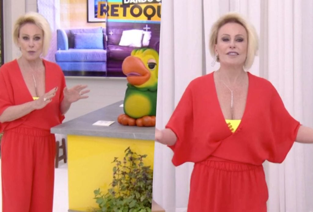 Ana Maria Braga não perdoou e brincou ao vivo na Globo (Foto reprodução) 