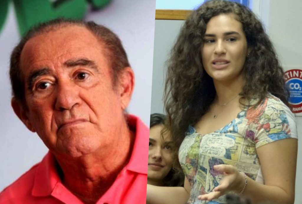 Renato Aragão, o eterno Didi da Globo e  a filha Livia Aragão (Foto montagem)