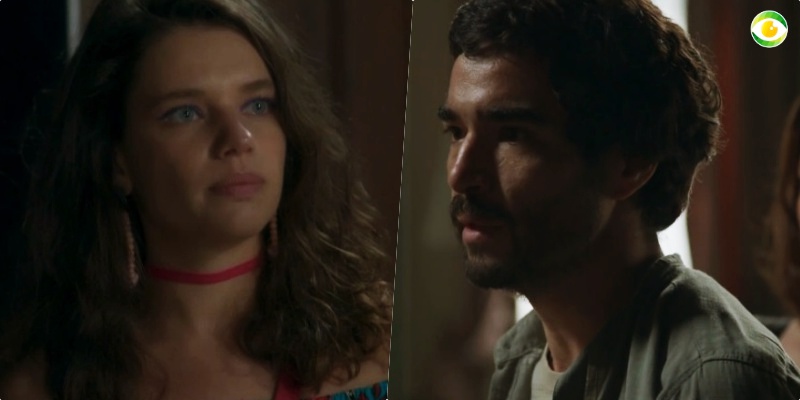 Geandro (Caio Blat) e Lourdes Maria (Bruna Linzmeyer) em O Sétimo Guardião