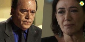 Olavo (Tony Ramos) fará Valentina (Lilia Cabral) comer o pão que o Diabo amassou em O Sétimo Guardião (Foto: Montagem/TV Foco)