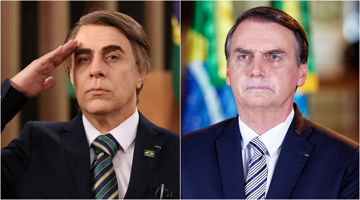 Tom Cavalcante imita Jair Bolsonaro em nova temporada do Multi Tom. (Foto: Montagem/Divulgação)