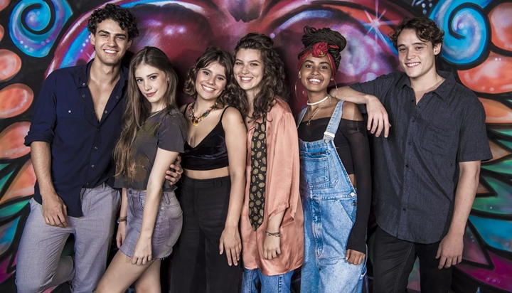 Parte do elenco jovem da nova temporada de Malhação. (Foto:  João Cotta/Globo)