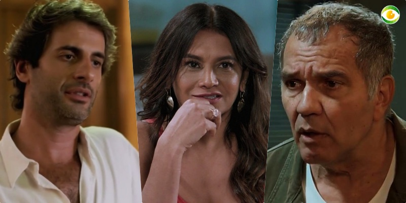 Janaína (Dira Paes) será abandonada por Herculano (Humberto Martins) e ficará com Raimundo (Flávio Tolezani) em Verão 90 da Globo