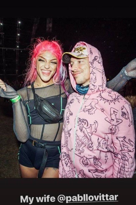 Pabllo Vittar e Diplo se encontraram durante o Coachella (Foto: Reprodução/Instagram)