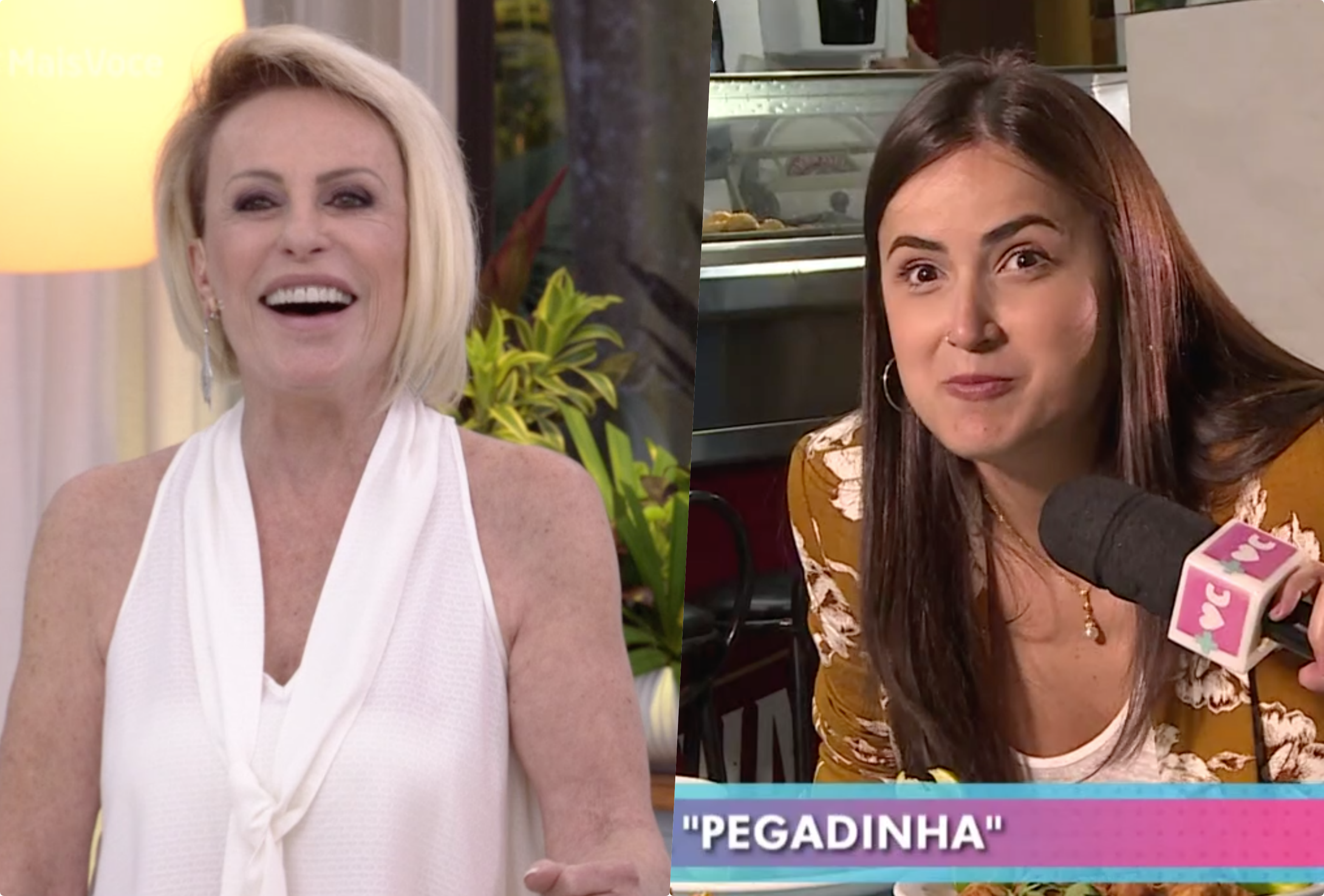 Mari Palma comeu comida inacreditável e Louro José não perdoou no Mais Você de Ana Maria Braga na Globo e fez piada suja