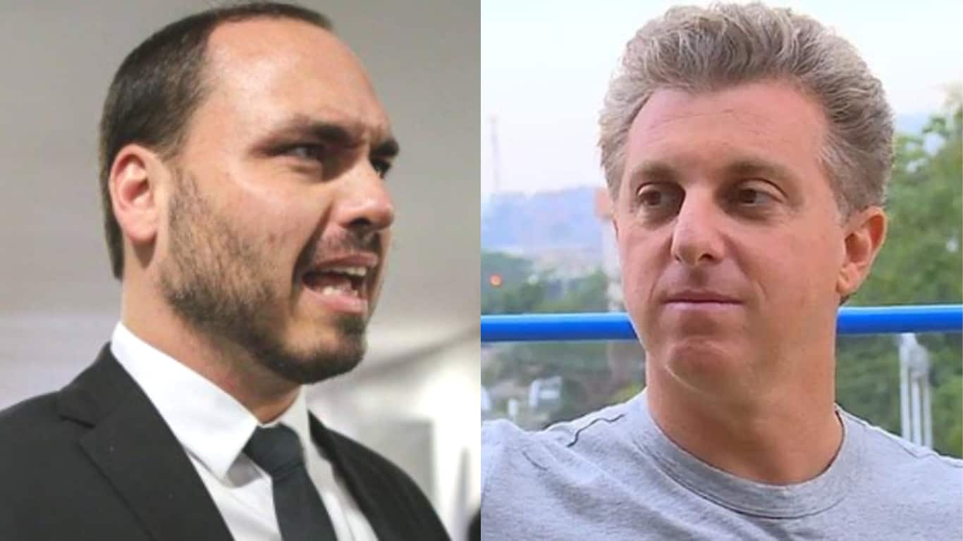 Carlos Bolsonaro e Luciano Huck (Foto: Reprodução)