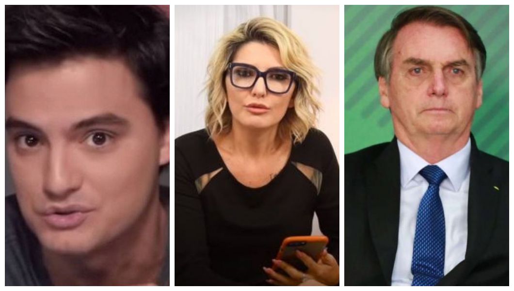 Felipe Neto, Antonia Fontenelle e Jair Bolsonaro estiveram envolvidos em confusão (Foto: Reprodução/Instagram)