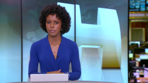 Maju Coutinho no comando do Jornal Hoje (Foto: Reprodução/Globo)