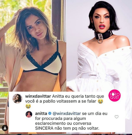 Anitta impôs condição para se reconciliar com Pabllo Vittar (Reprodução: Instagram)