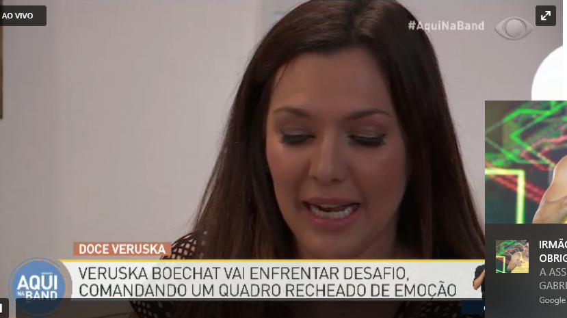 Veruska Boechat chora durante o programa da Band, "Aqui na Band" após relembrar momentos de muita angústia