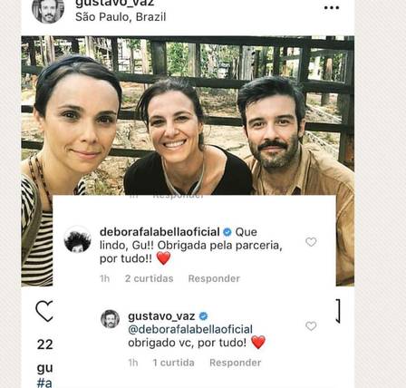 Débora Falabella, amiga e Gustavo (Foto: Instagram)