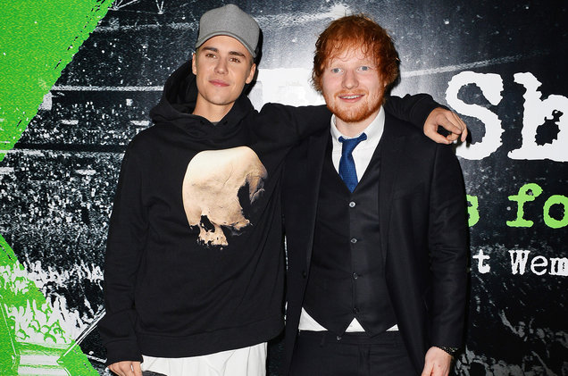 Justin Bieber e Ed Sheeran (Foto: Reprodução)