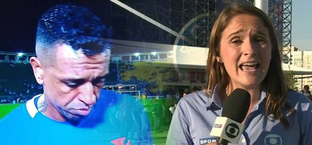 Repórter da Globo fica comovida com o goleiro Sidão (Foto: Reprodução/Internet)