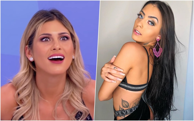 Lívia Andrade coloca Mc Mirella contra a parede: "qual o seu problema comigo?" Foto: Reprodução