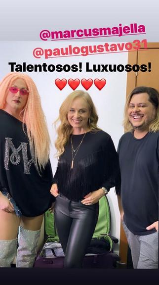 Angélica, Paulo Gustavo e Marcus Majella na Multishow