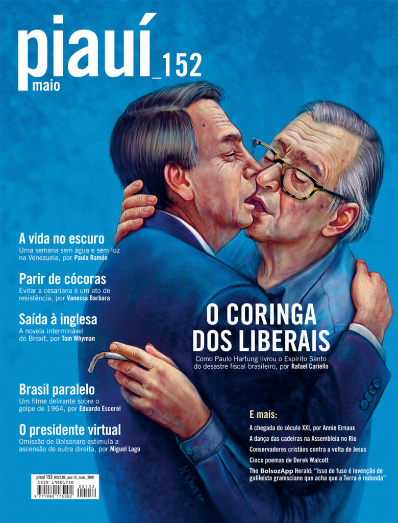 Revista Piauí mostra beijo do Presidente Bolsonaro