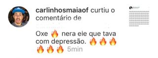 Carlinhos Maia curtiu um comentário sobre Whindersson Nunes (Reprodução/Instagram)