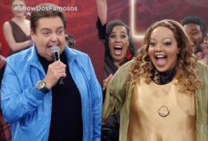 Ludmilla voltou ao palco do Domingão do Faustão (Foto: Reprodução/Montagem TV Foco)