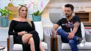 Faby Monarca e Enrico Mansur foram eliminados do Power Couple (Foto: Reprodução)