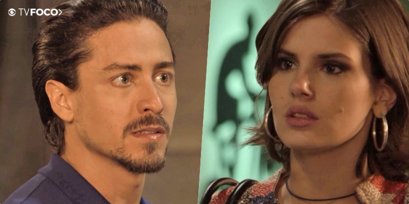 Jerônimo (Jesuíta Barbosa) e Vanessa (Camila Queiroz) são amantes na novela Verão 90 da Globo