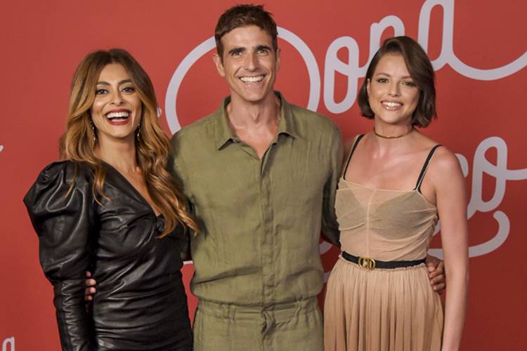 Juliana Paes, Reynaldo Gianecchini e Agatha Moreira formam parte o núcleo principal em A Dona do Pedaço