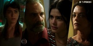 Laila (Julia Dalavia) pegará o pai Elias (Marco Ricca) pulando a cerca na novela Órfãos da Terra da Globo (Foto: Montagem/TV Foco)