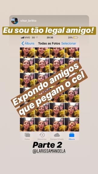 Larissa Manoela foi exposta por amigo nas redes sociais (Foto: Reprodução/Instagram)