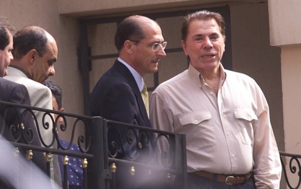 Silvio Santos e Geraldo Alckmin após sequestro (Foto: Reprodução)