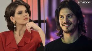 Vanessa (Camila Queiroz) acredita que se dará bem, mas será humilhada por Quinzinho (Caio Paduan) em Verão 90, novela das sete da Globo (Foto: Montagem/TV Foco)