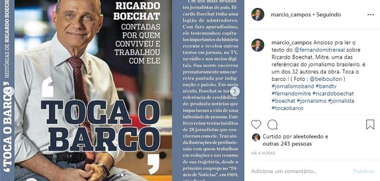 Ricardo Boechat ganhará livro feito por amigos (Foto: Reprodução)