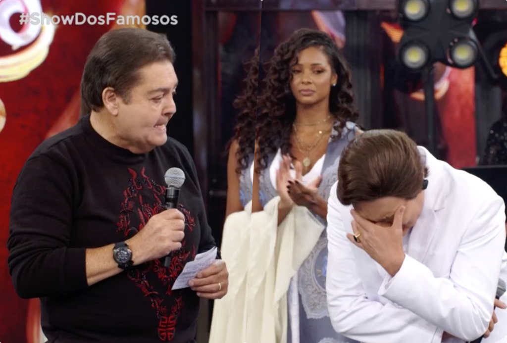 Faustão ficou surpreso com relato de Wellington Muniz, o Ceará, no Show dos Famosos da Globo (Foto reprodução)