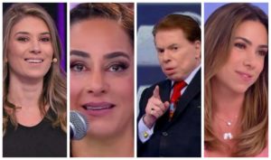 Silvio Santos e suas três herdeiras: Silvia Abravanel, Patrícia e Rebeca (Foto: Reprodução/ Montagem TV Foco)