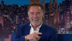 Arnold Schwarzenegger conversou com Danilo Gentili no The Noite e falou sobre a vida pessoal e profissional. (Foto: Divulgação/SBT)