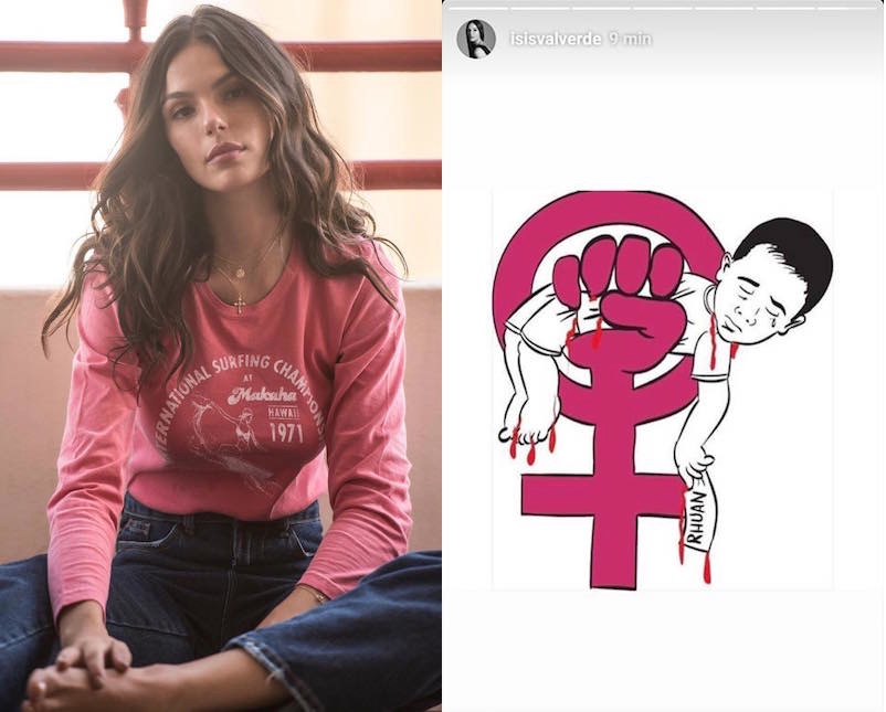 Isis Valverde insinuou que o feminismo teve participação no assassinato do menino Rhuan Maycon (Reprodução: Instagram)