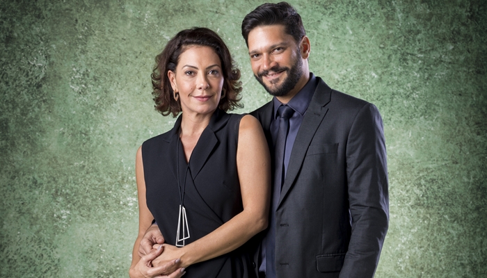 Fabiula Nascimento (Nana) e Armando Babaioff (Diogo) em Bom Sucesso; vilão vai armar para roubar fortuna de Alberto (Antonio Fagundes) (Foto: Globo/João Cotta)