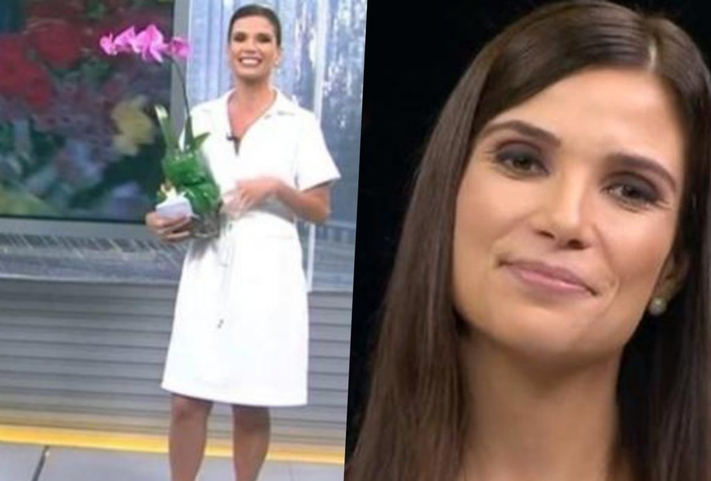 Jornalista recebeu flores ao vivo na Globo, mas ficou decepcionada ao descobrir de quem era