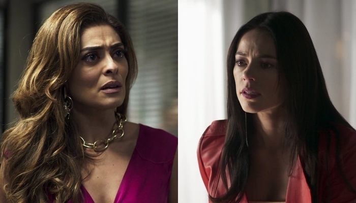 Maria da Paz (Juliana Paes) é humilhada por Vivi (Paolla Oliveira) em A Dona do Pedaço (Foto: Reprodução/Globo)