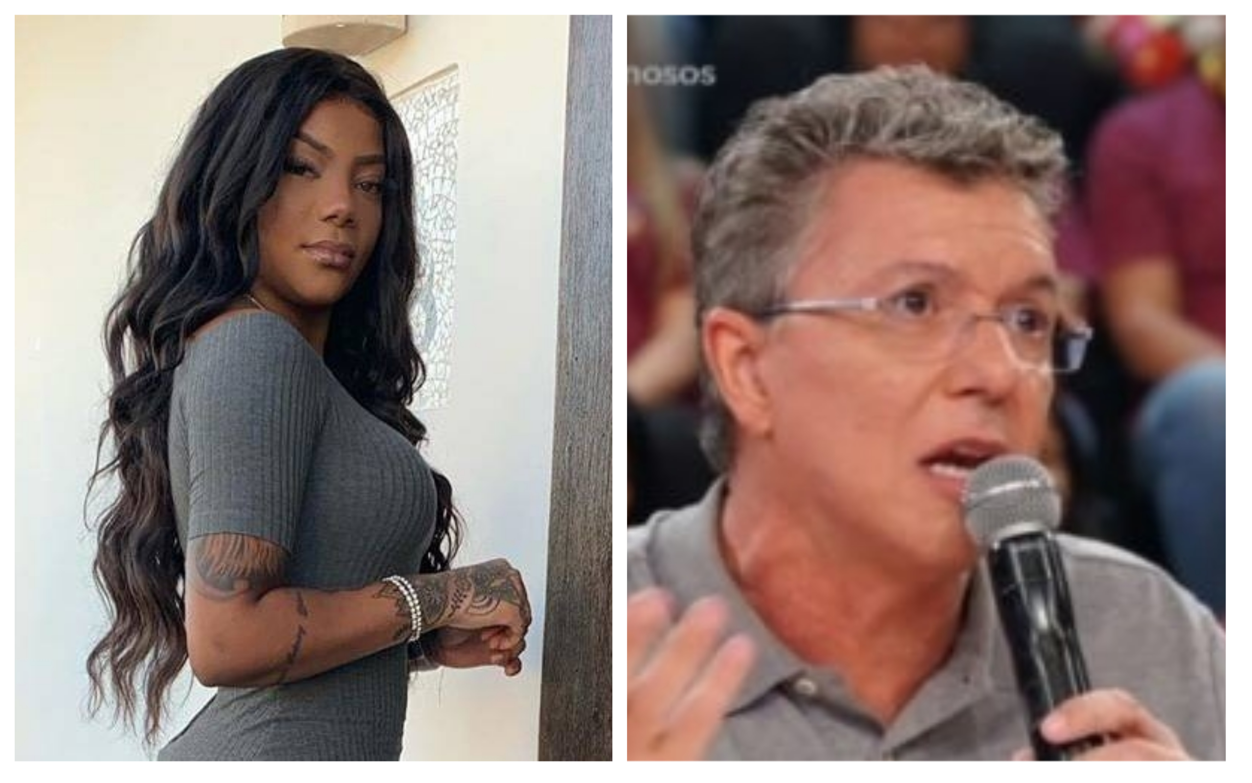 Ludmilla e Boninho se estranharam no Show dos Famosos (Foto: Divulgação)